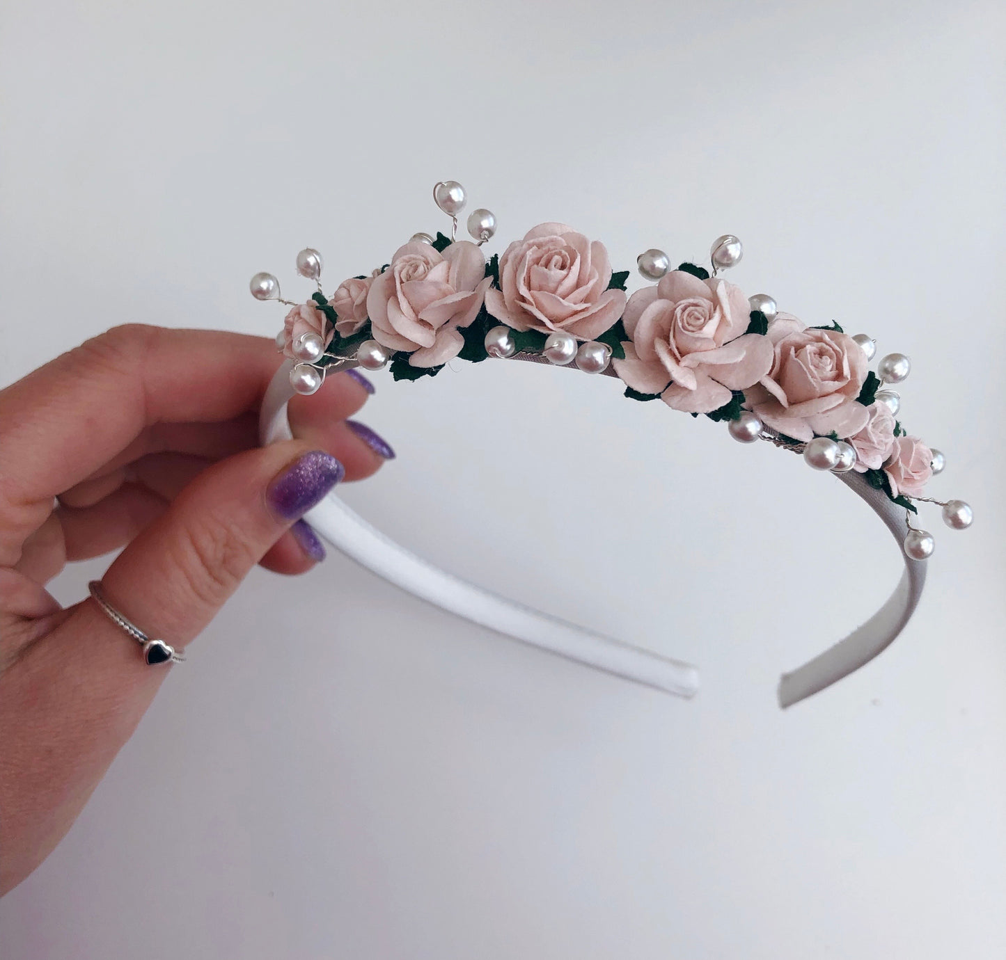 Beaded Flower Girl Headband