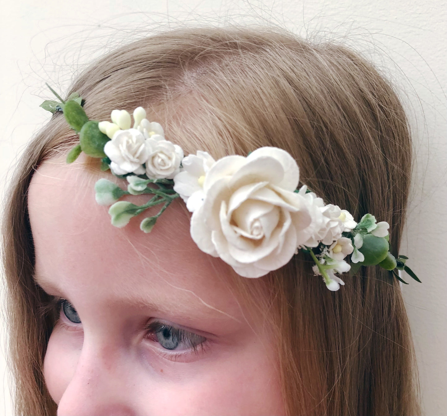 Ivory White Flower Crown