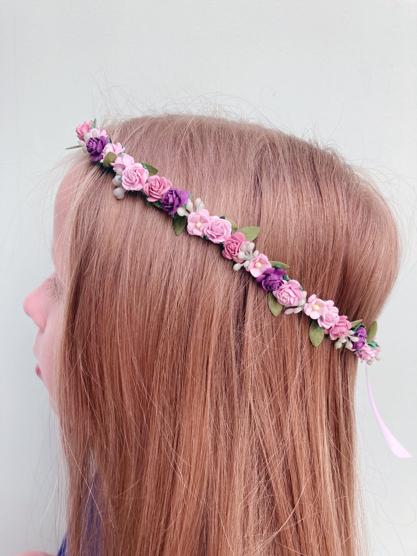 Lilac and Purple Flower Crown
