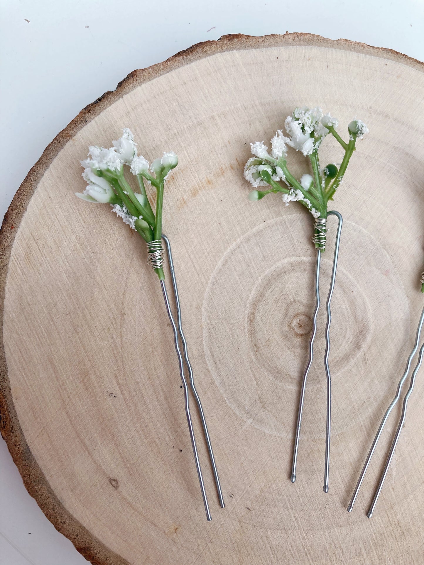 Gypsophila Flower Hair Pins