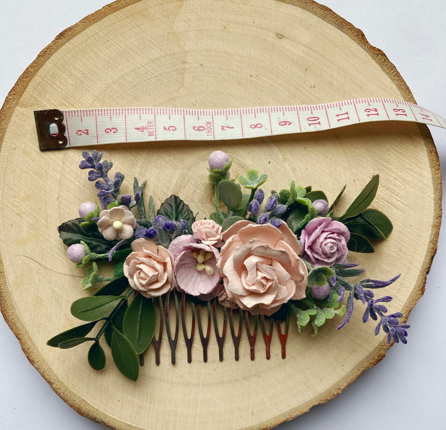 Blush And Lilac Flower Hair Comb