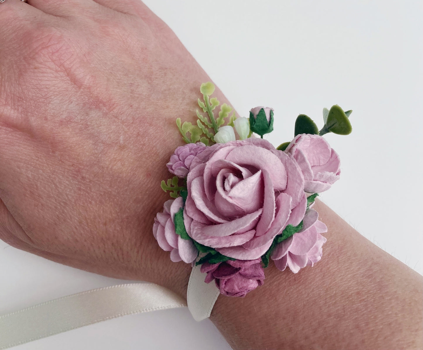 Lilac Wedding Prom Wrist Corsage