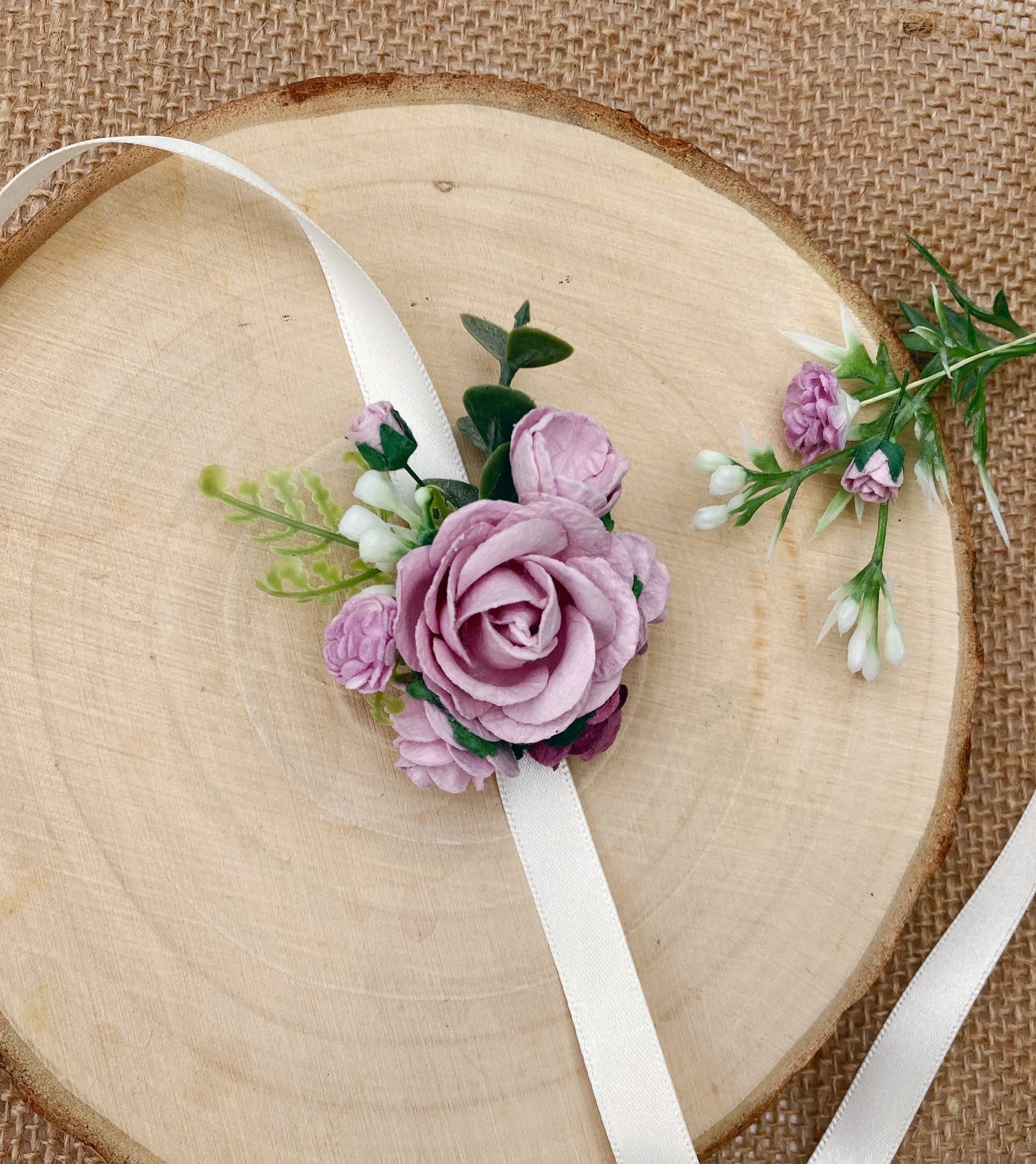 Lilac Wedding Prom Wrist Corsage