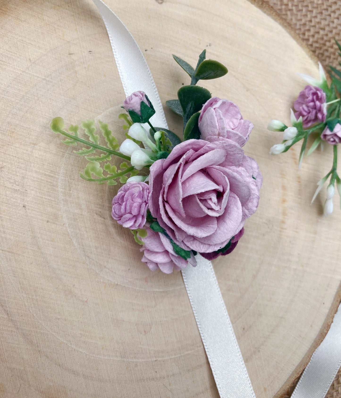 Lilac Wedding Prom Wrist Corsage