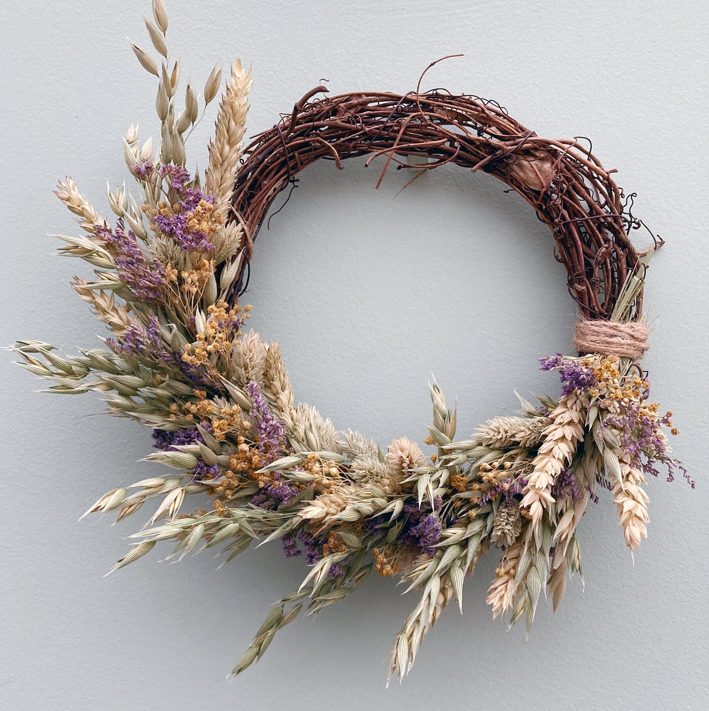 Dried flower wreath