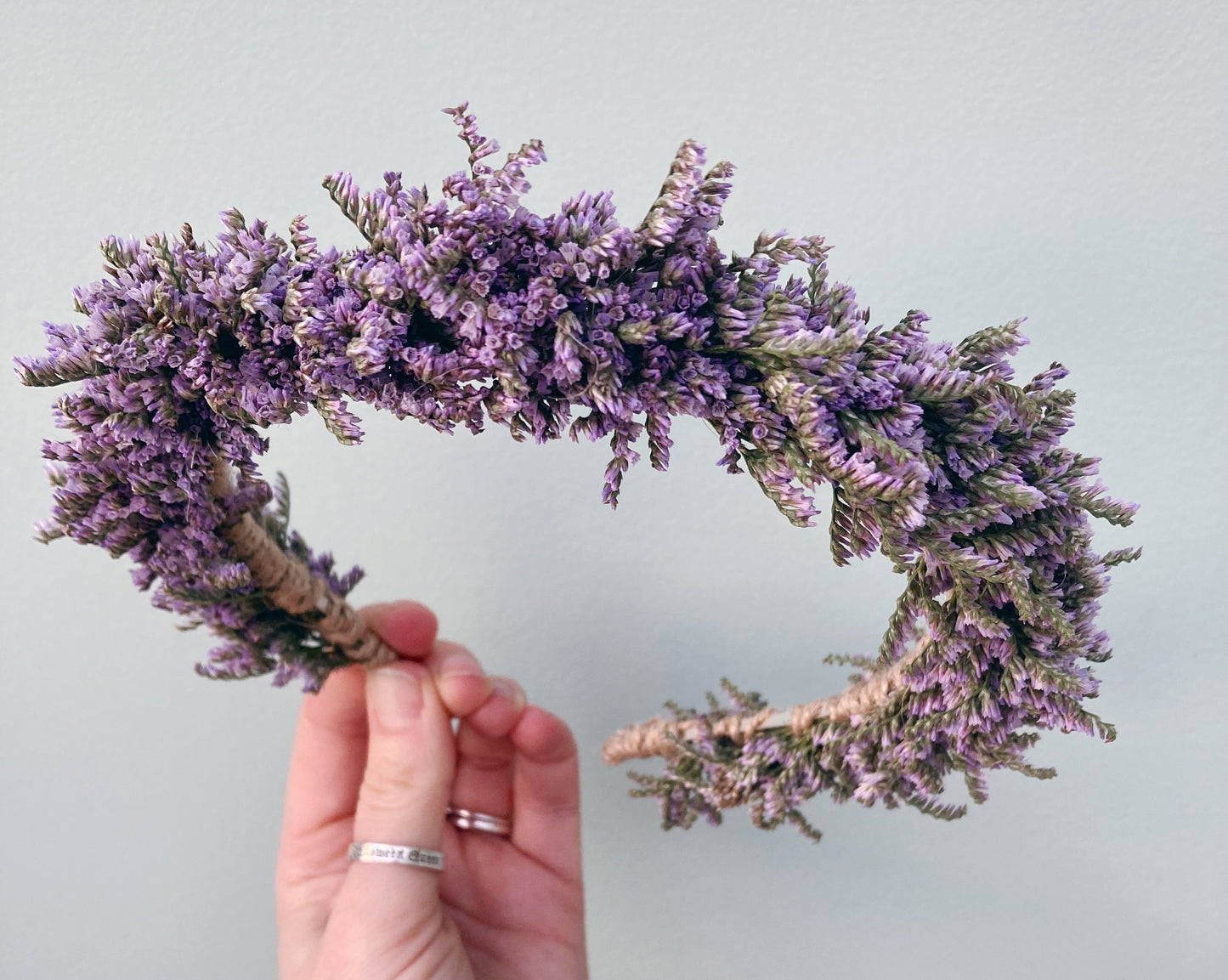 Dried Flower Purple Headband Crown