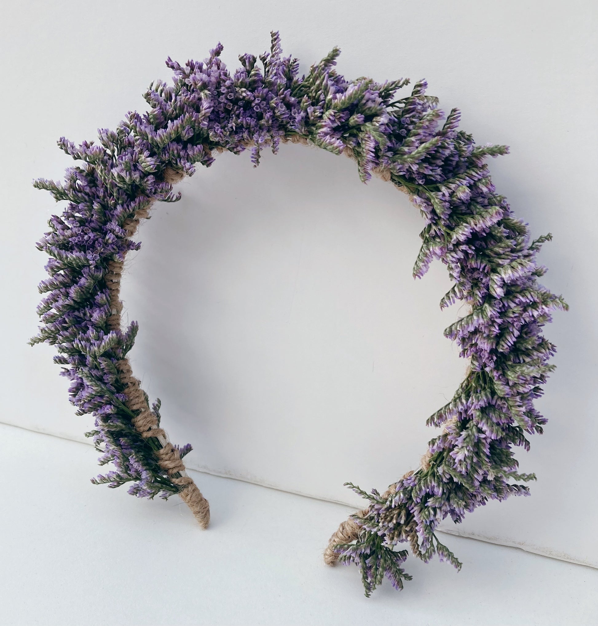 Dried flower crown headband
