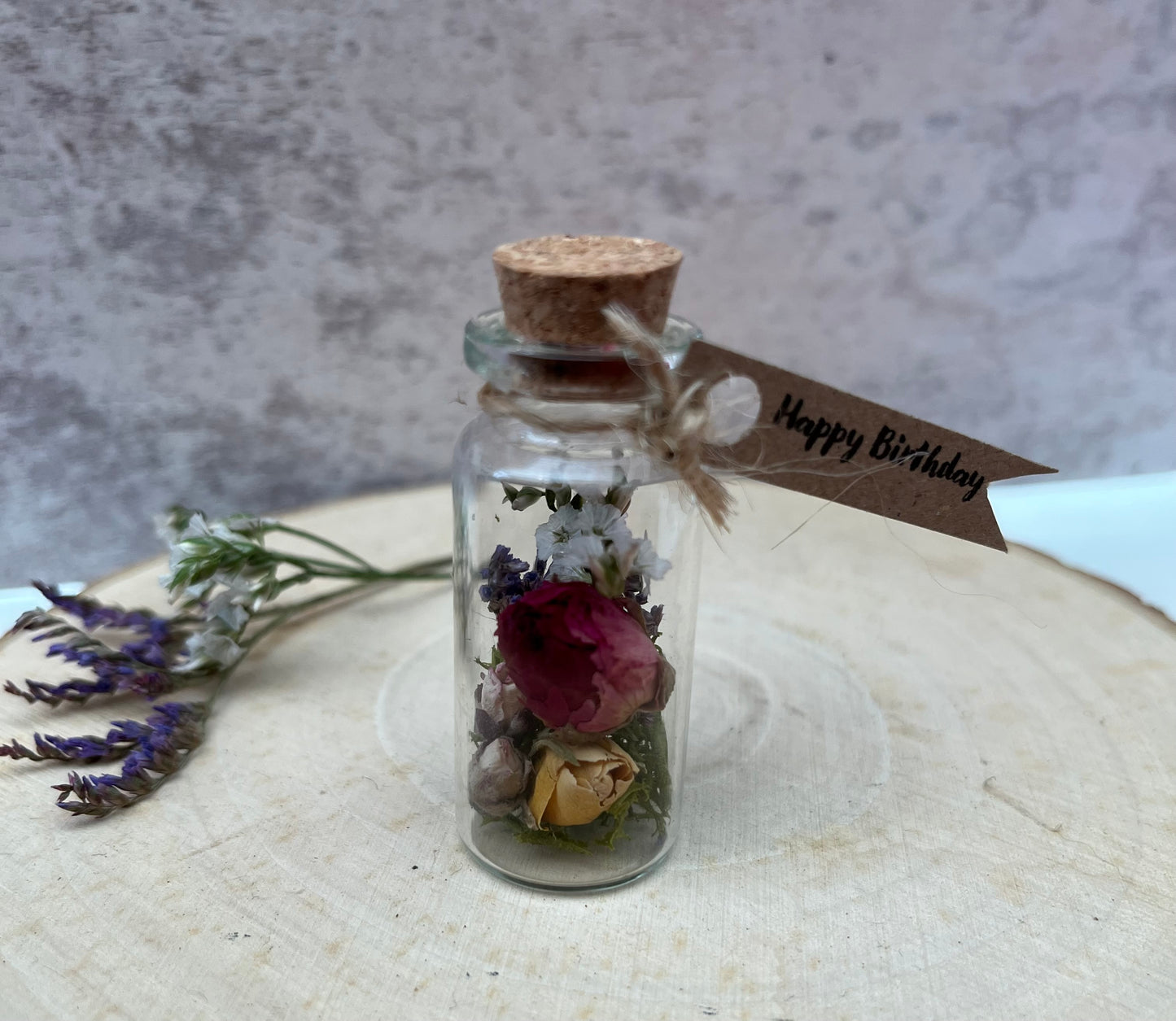 Dried Flower Jar, Happy Birthday Gift