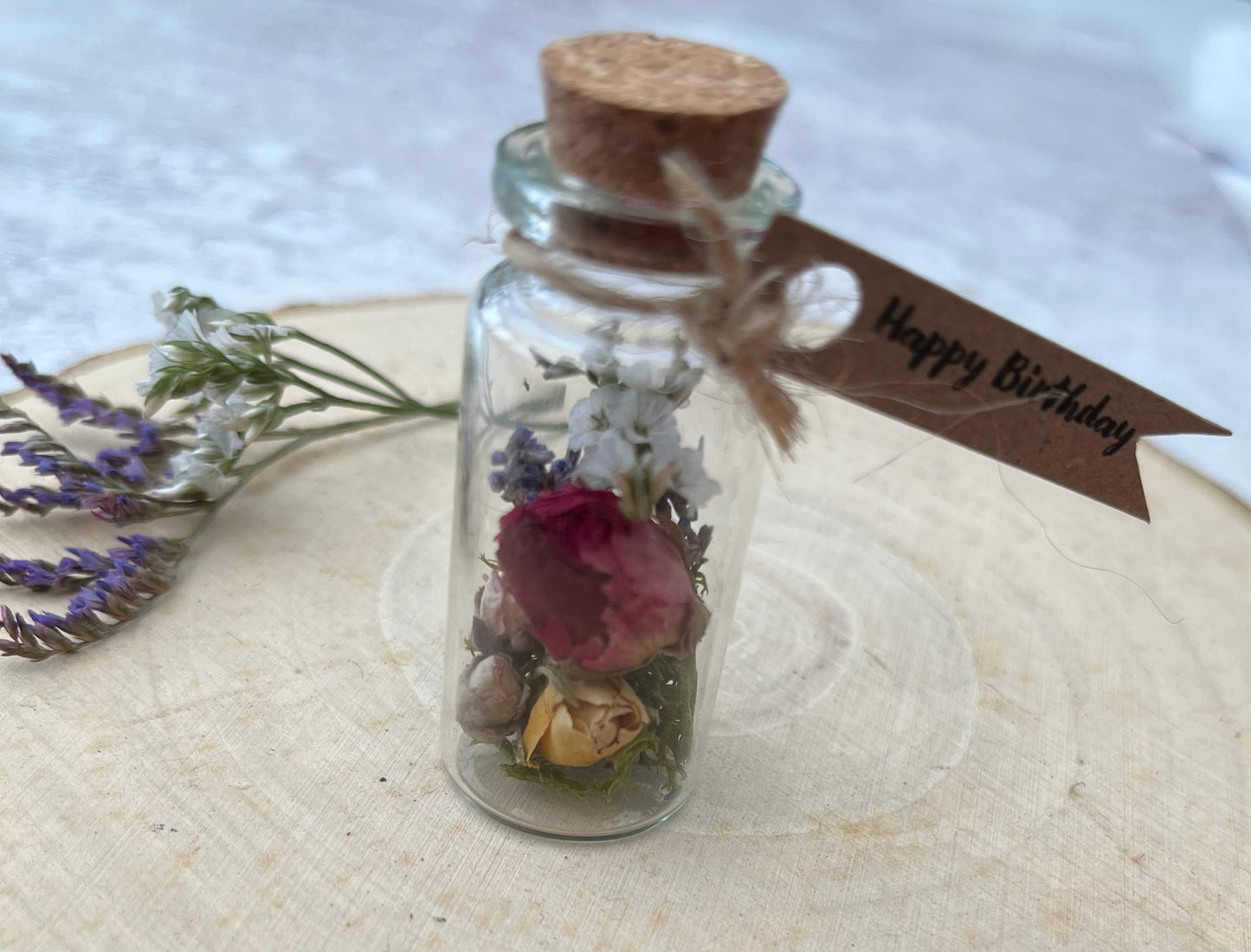 Dried Flower Jar, Happy Birthday Gift