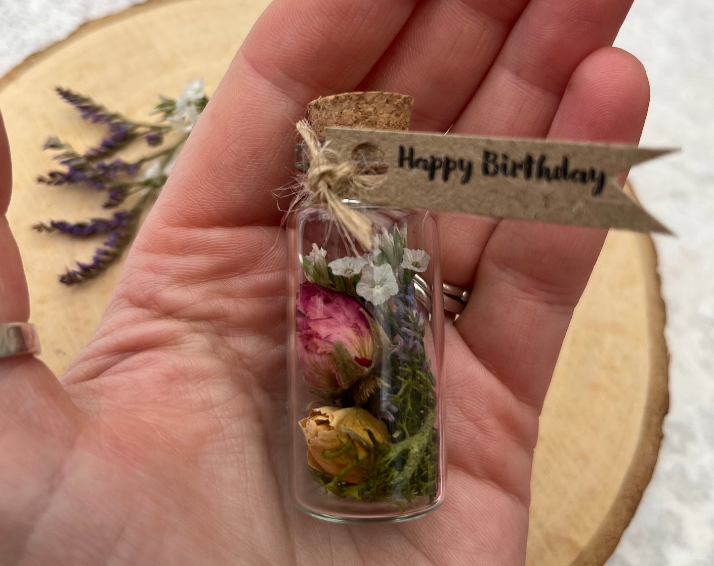 Dried Flower Jar, Happy Birthday Gift
