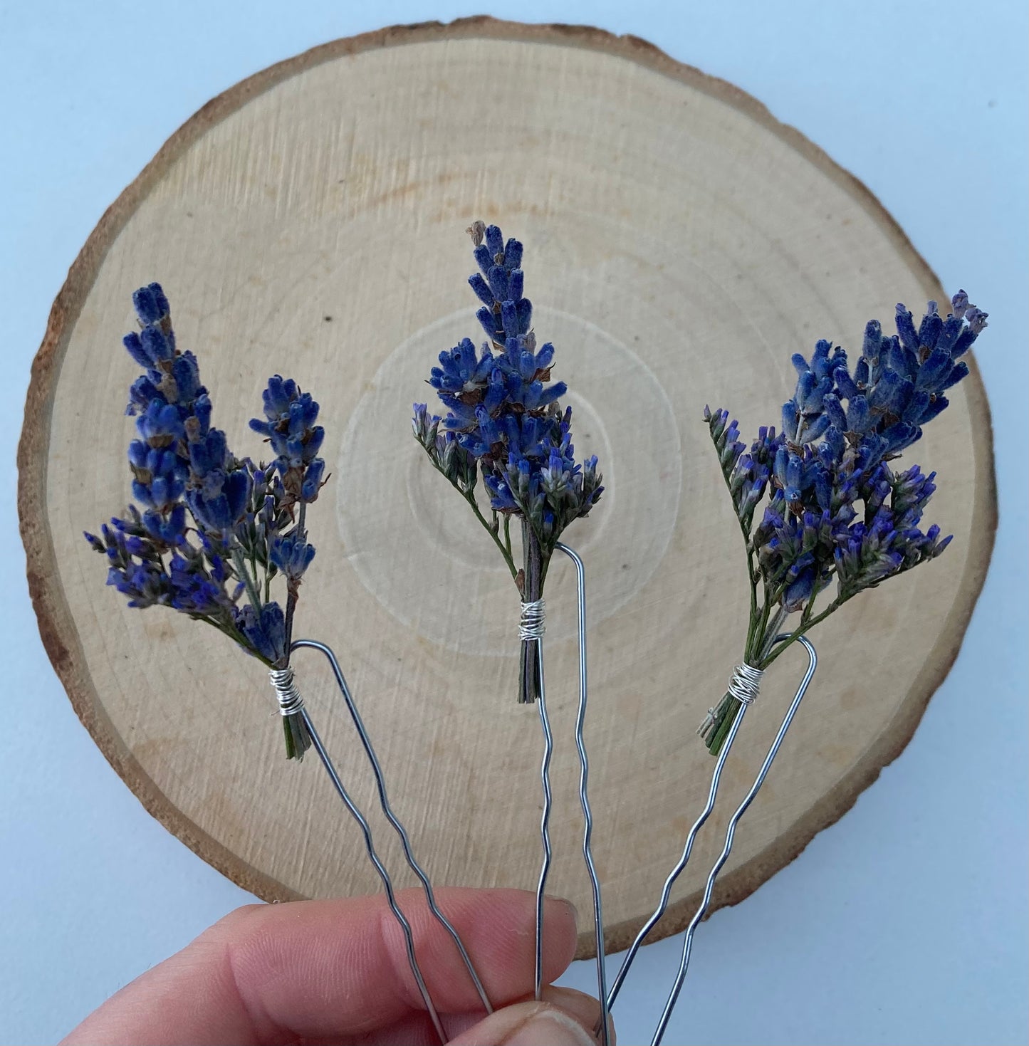 Dried Lavender Flower Hair Pins