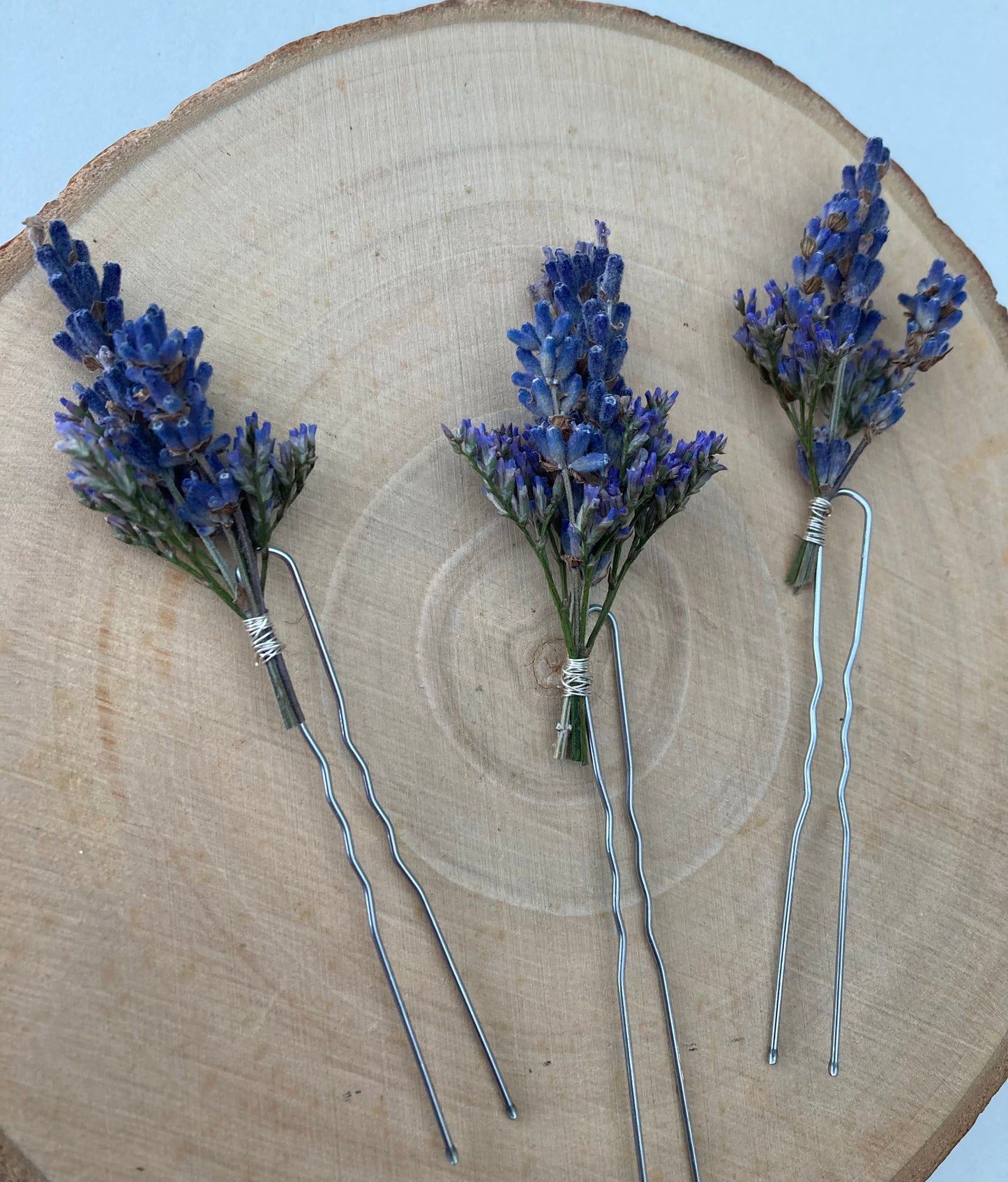 Dried Lavender Flower Hair Pins