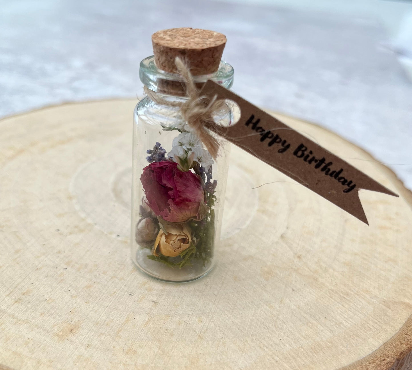 Dried Flower Jar, Happy Birthday Gift