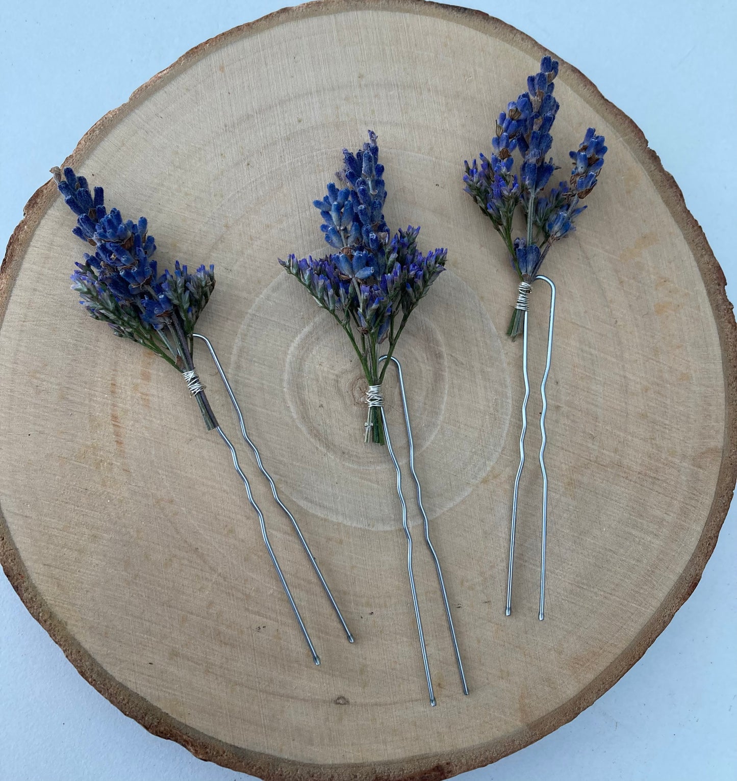 Dried Lavender Flower Hair Pins