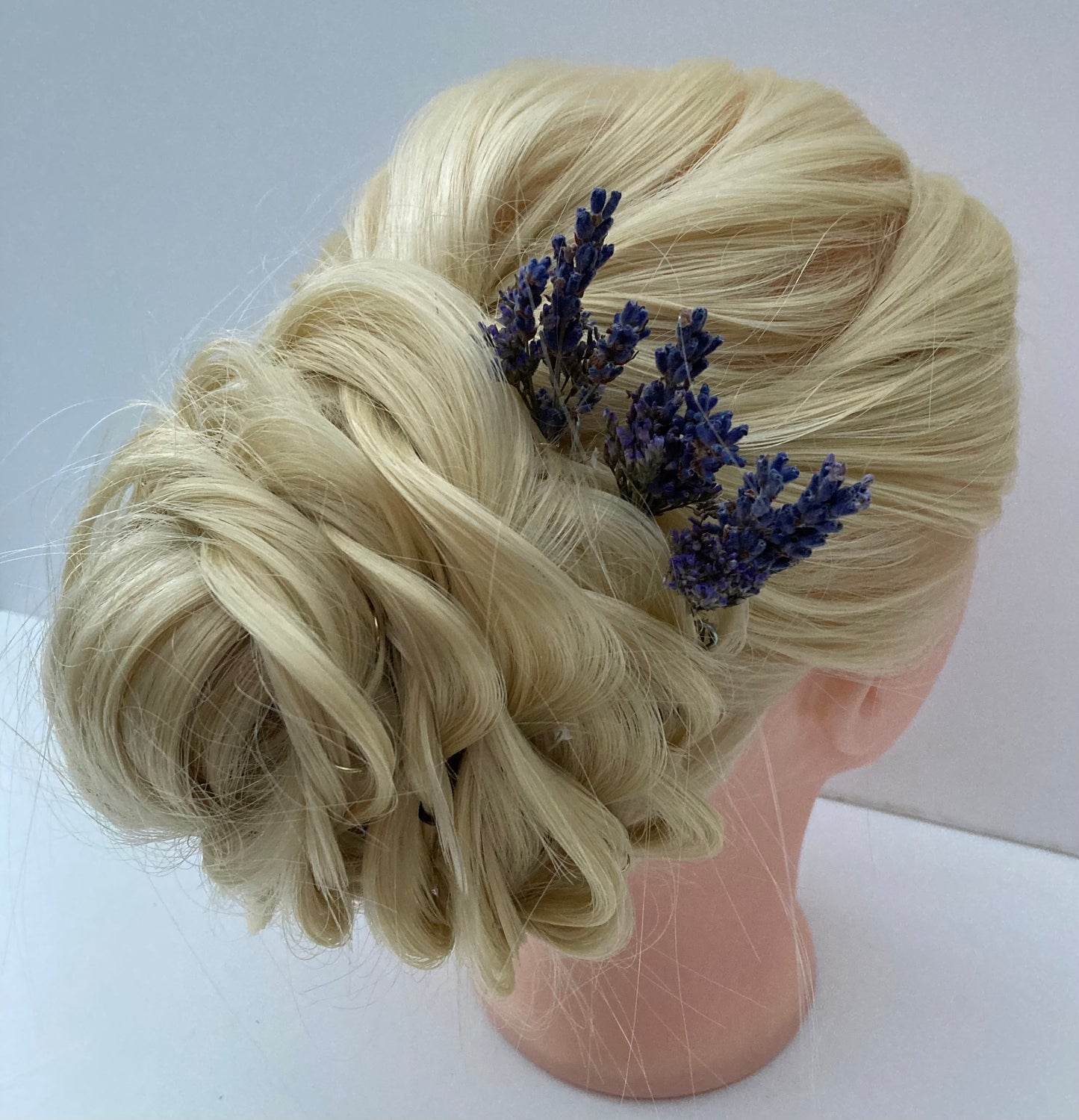 Dried lavender hair pins, bridal hairpiece, lavender bridal hair pins