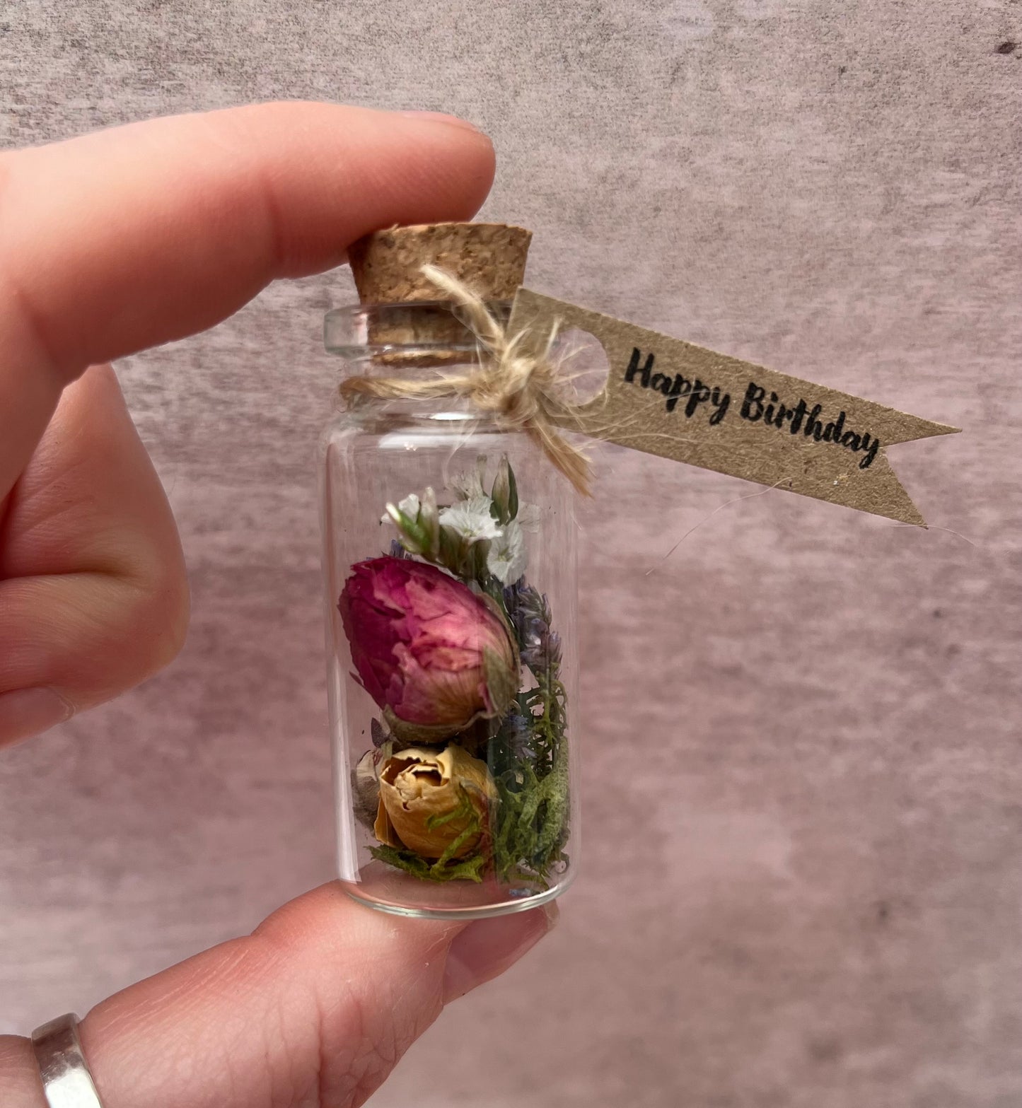 Dried Flower Jar, Happy Birthday Gift