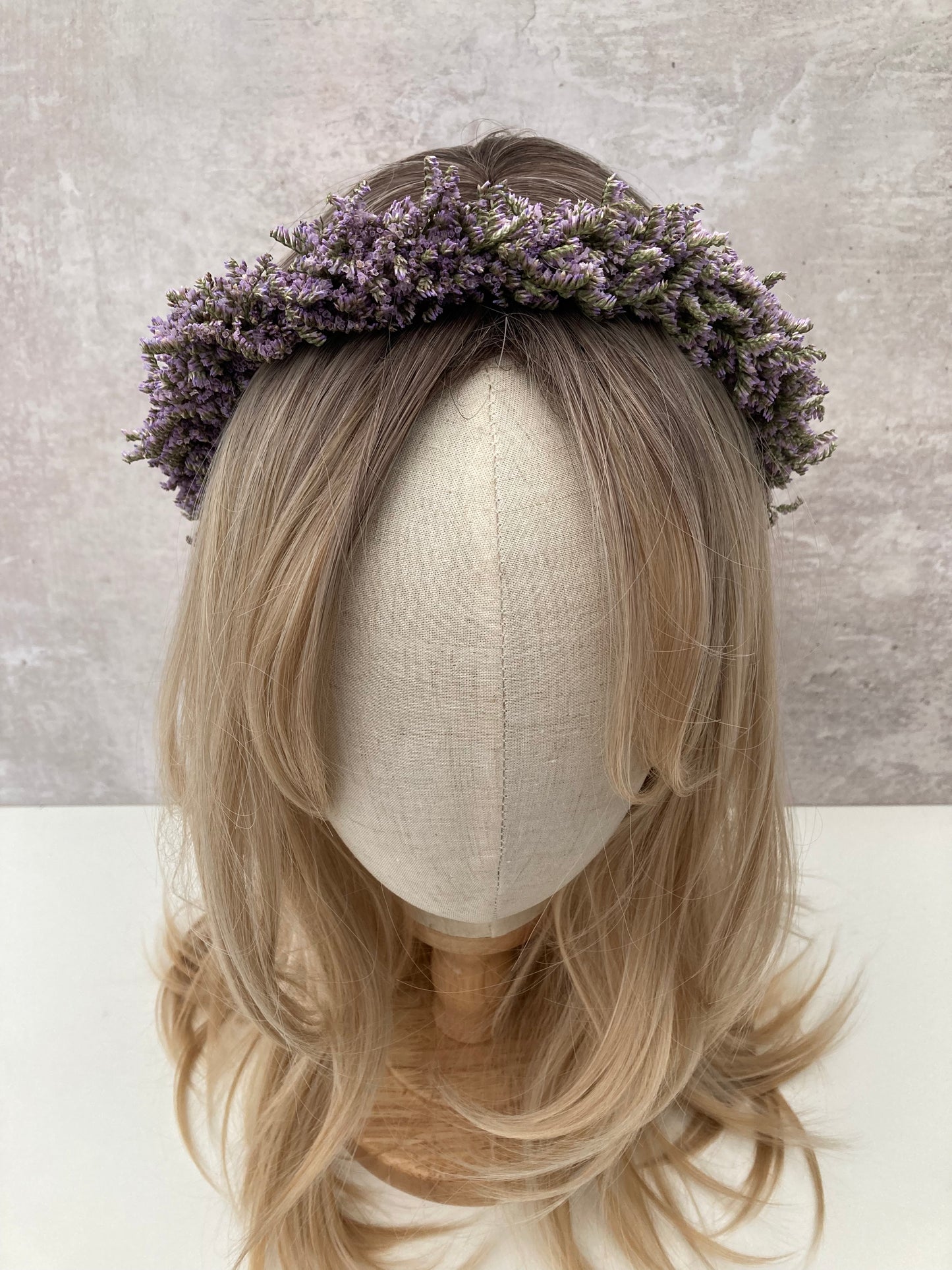 Dried Flower Purple Headband Crown