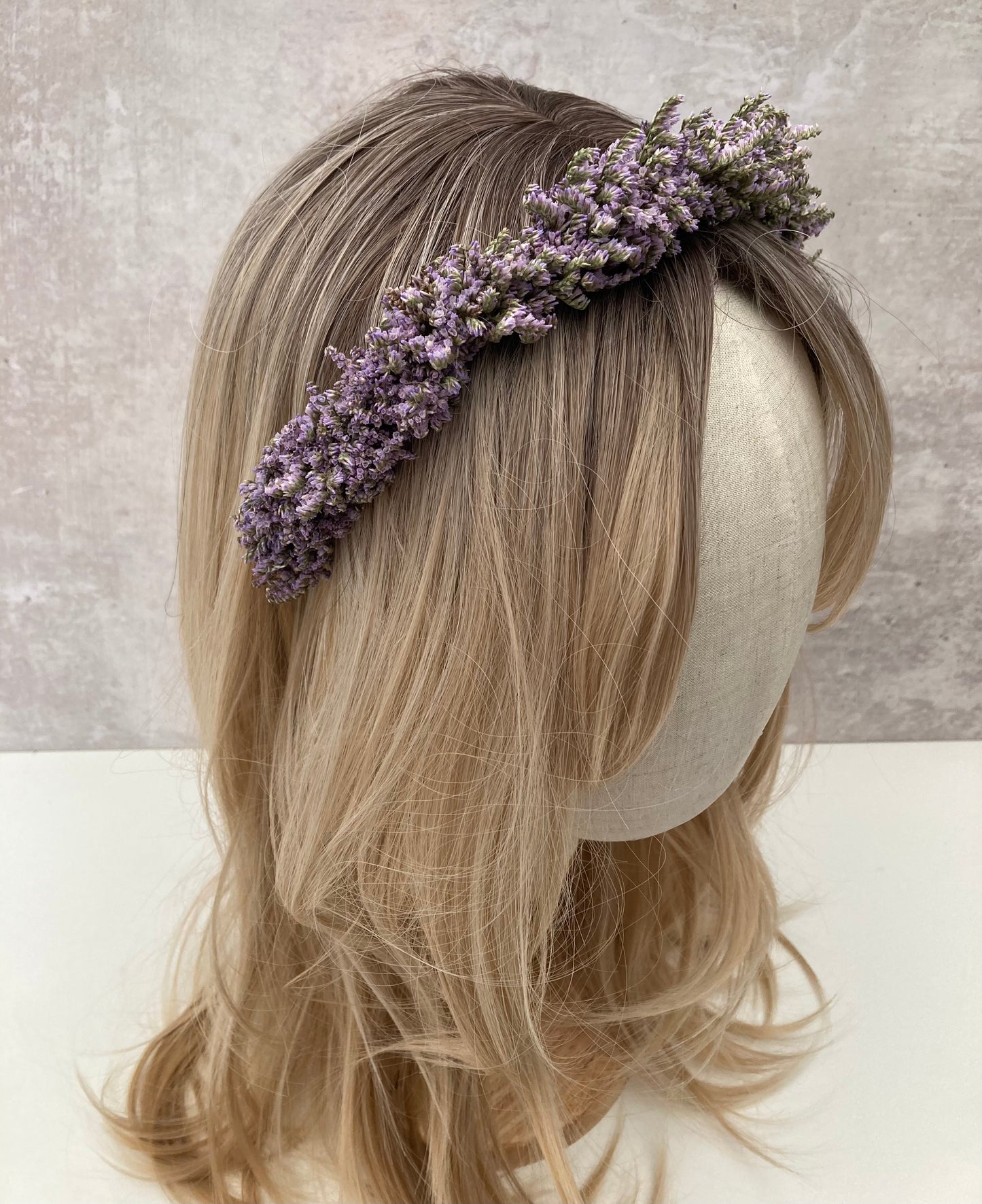 Dried Flower Purple Headband Crown