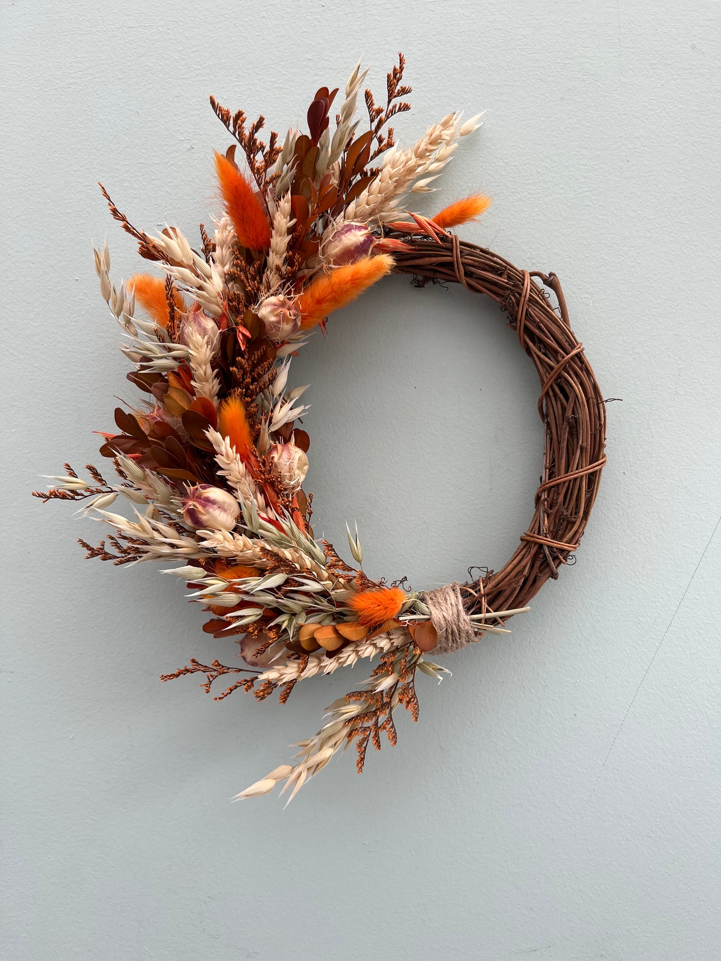Dried flower Autumn wreath