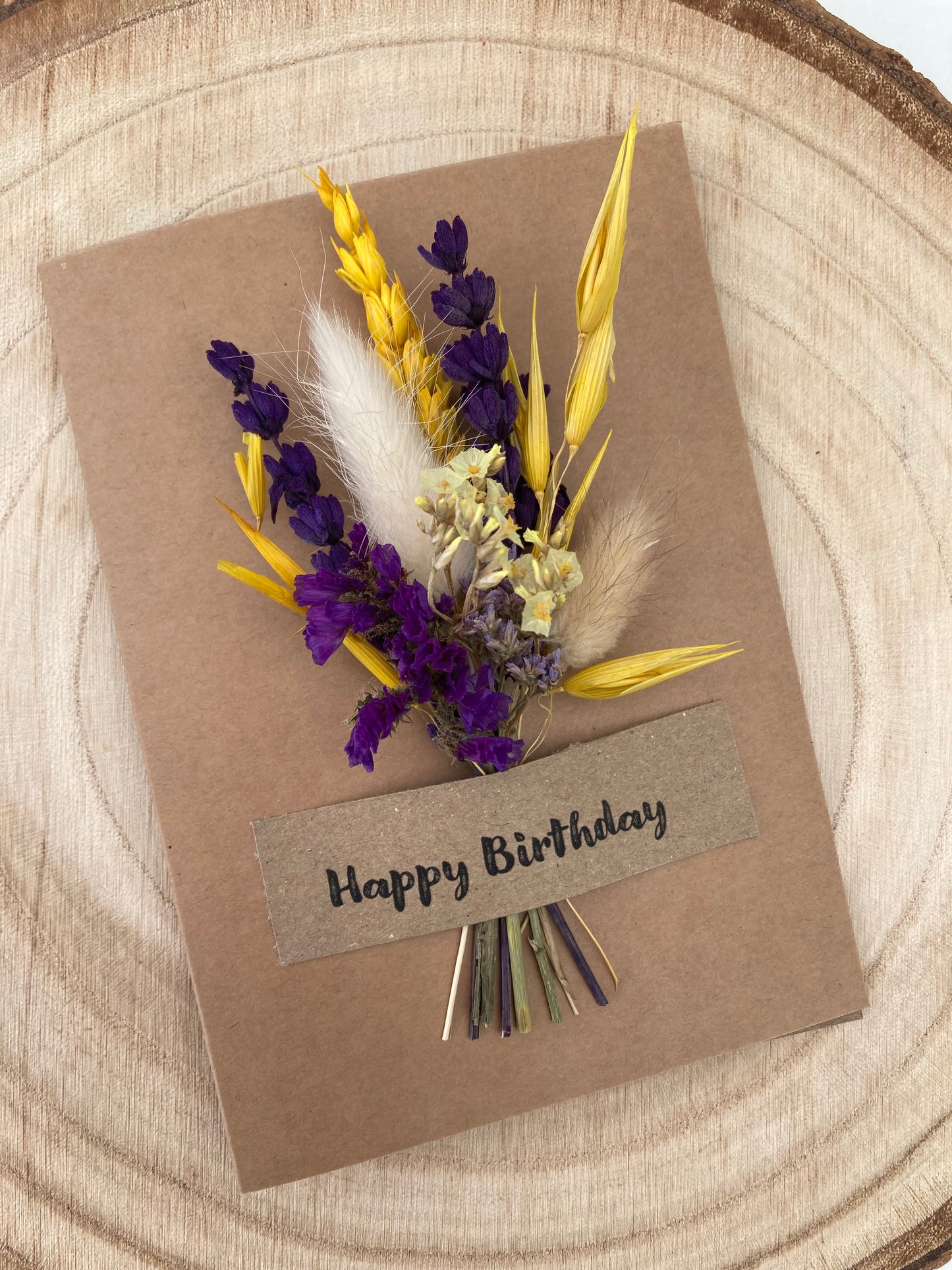 Dried Flower Birthday Card