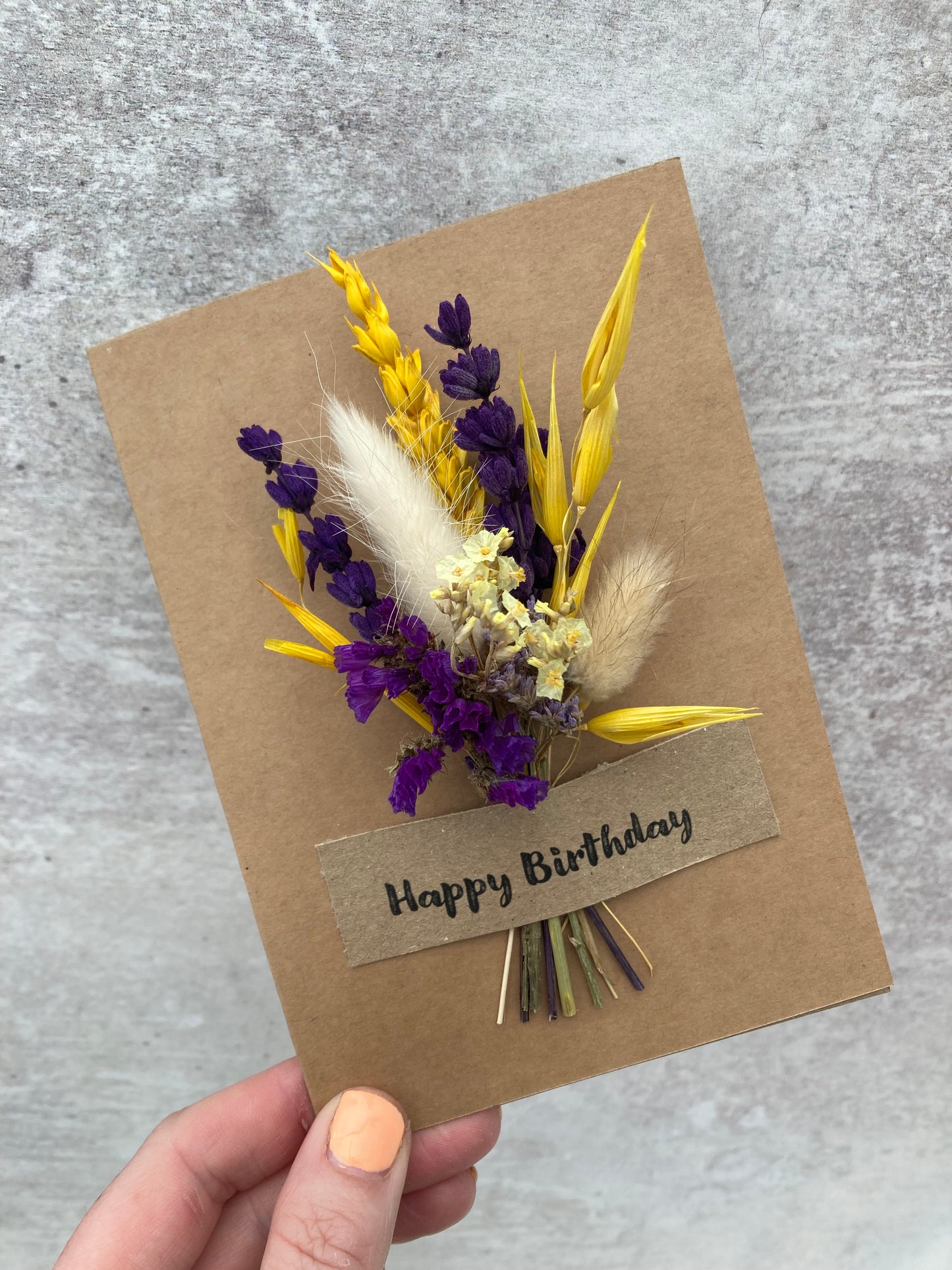 Dried Flower Birthday Card