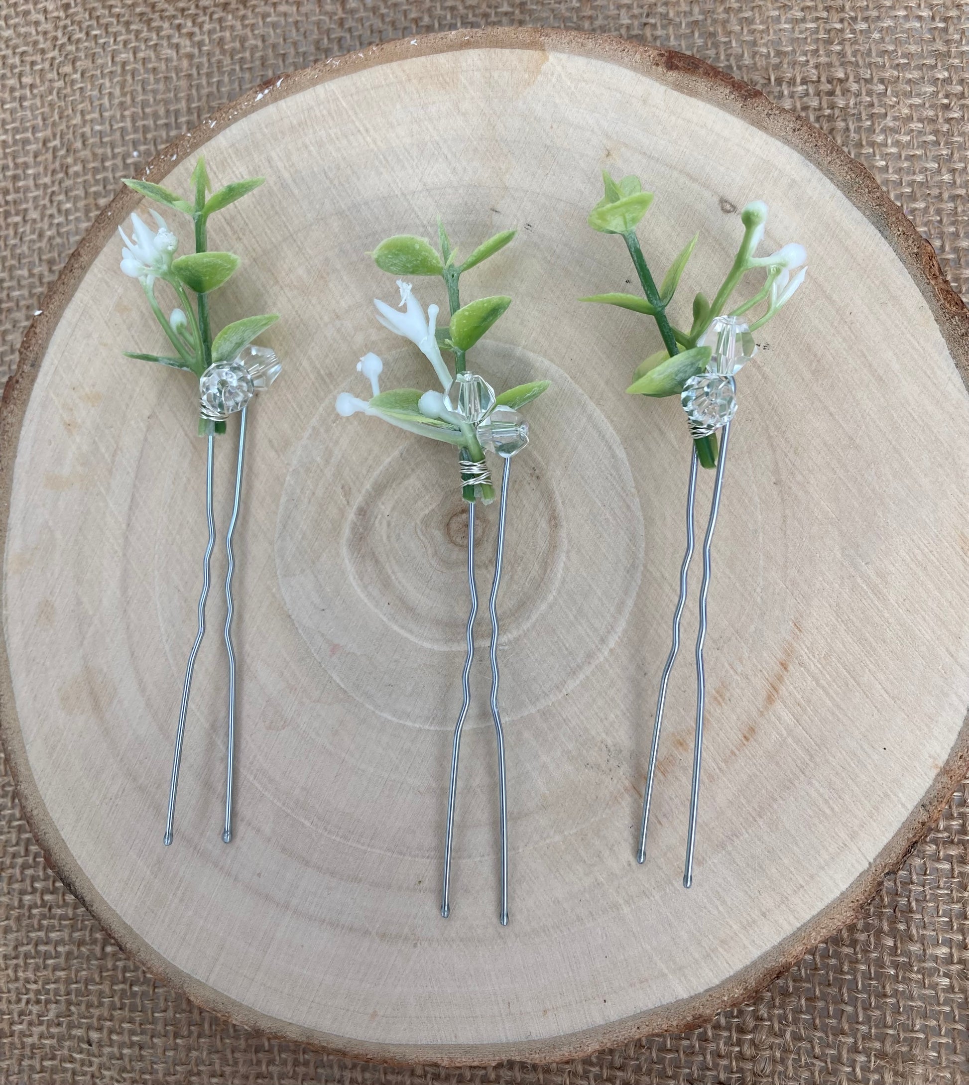 Eucalyptus hair pins