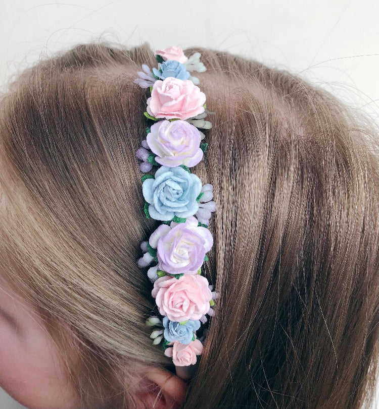 Pastel Flower Girl Headband