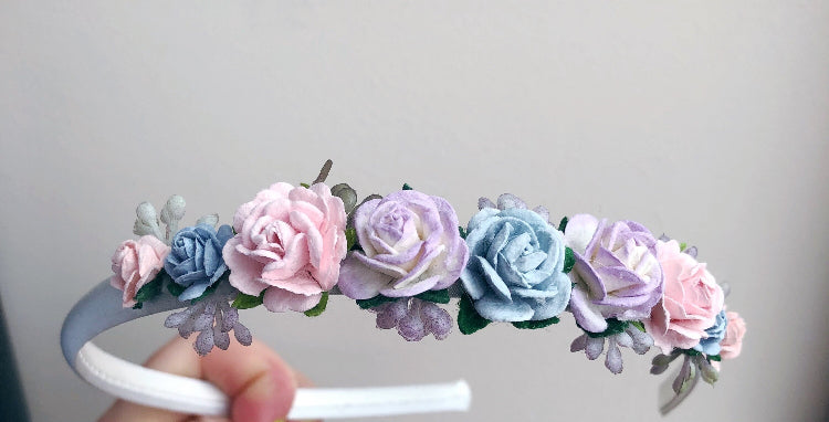 Pastel Flower Girl Headband