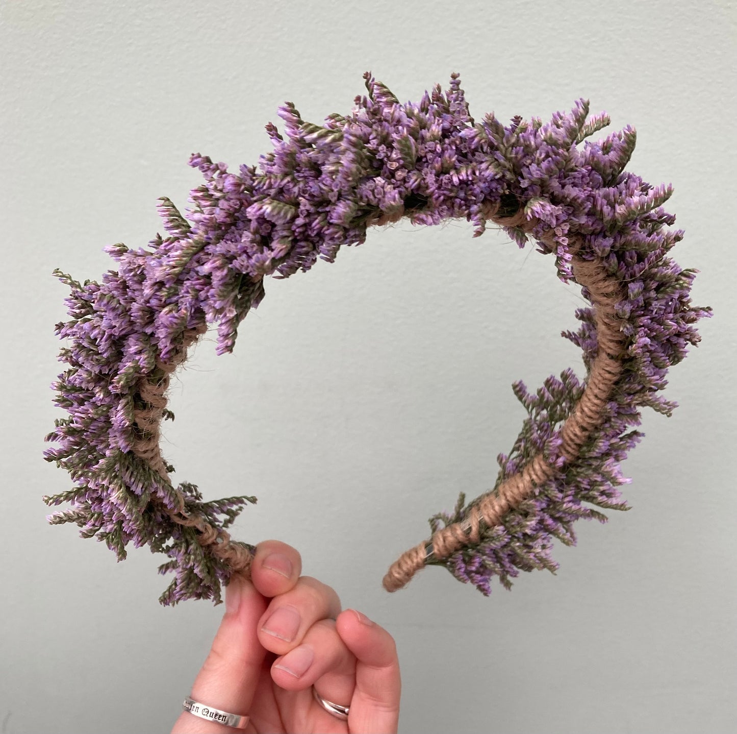 Dried Flower Purple Headband Crown