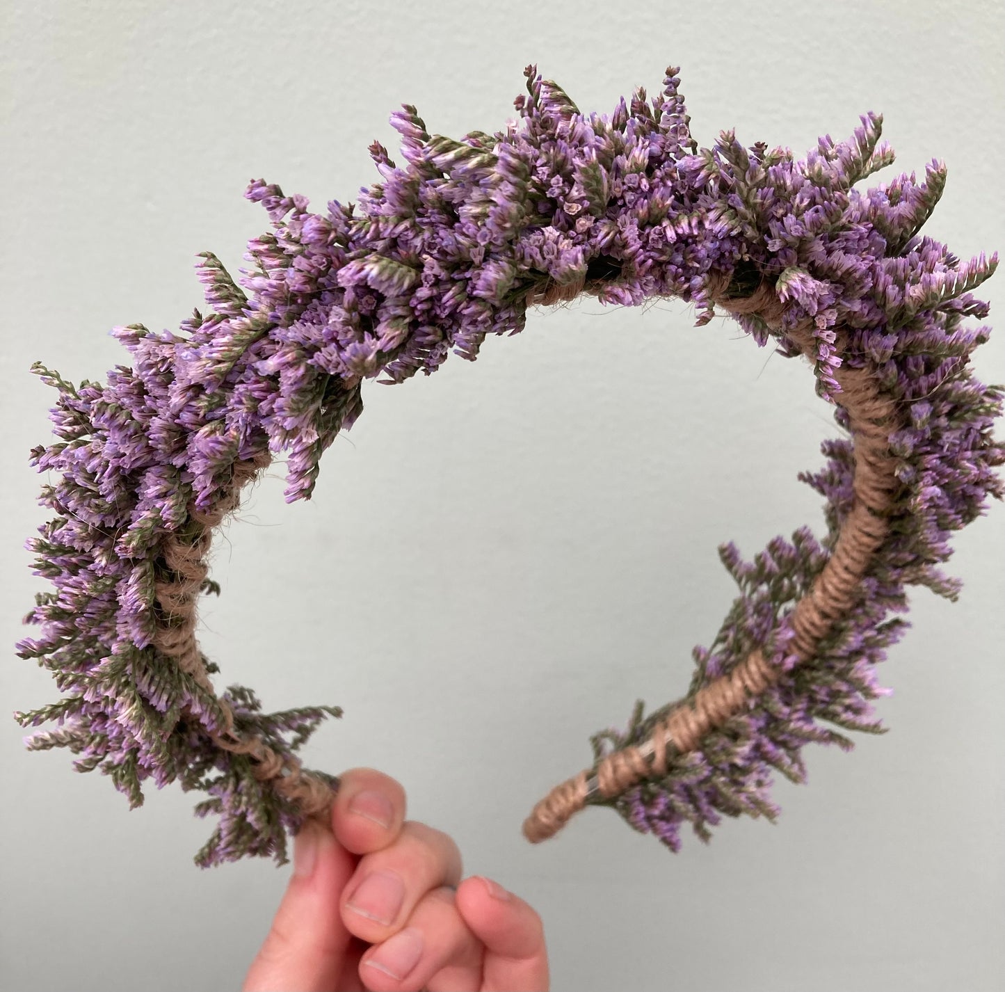 Dried Flower Purple Headband Crown