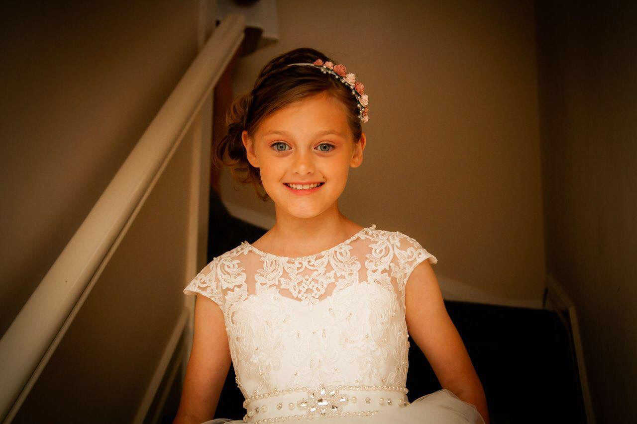 Beaded Flower Girl Headband