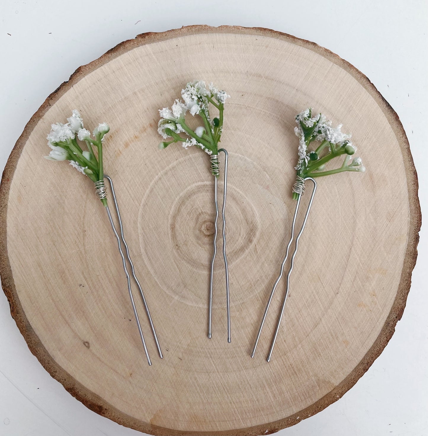 Gypsophila hair pins 