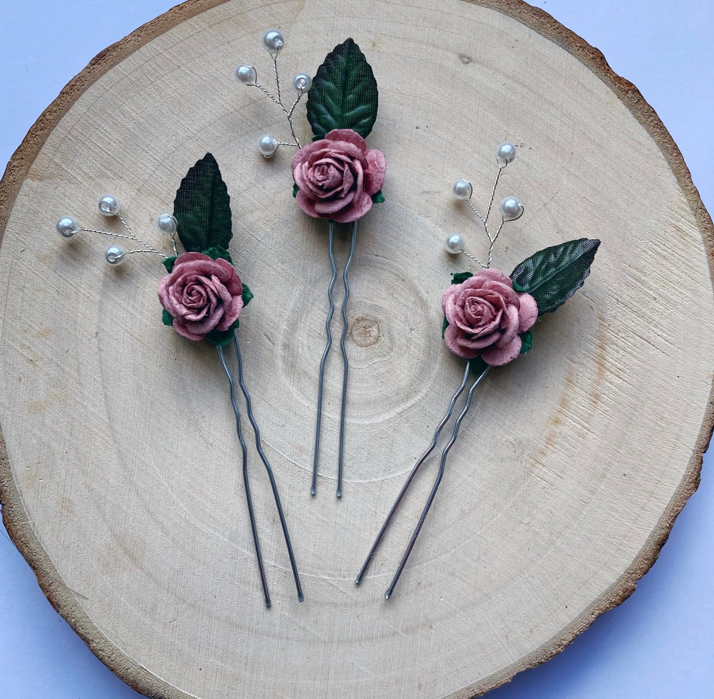 Pearl Flower Hair Pins