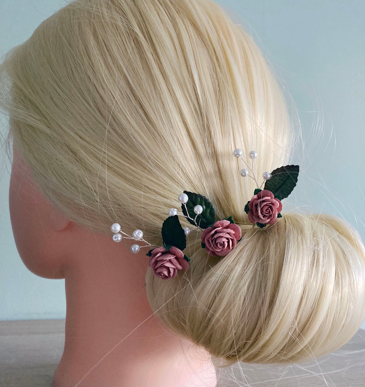 Pearl Flower Hair Pins