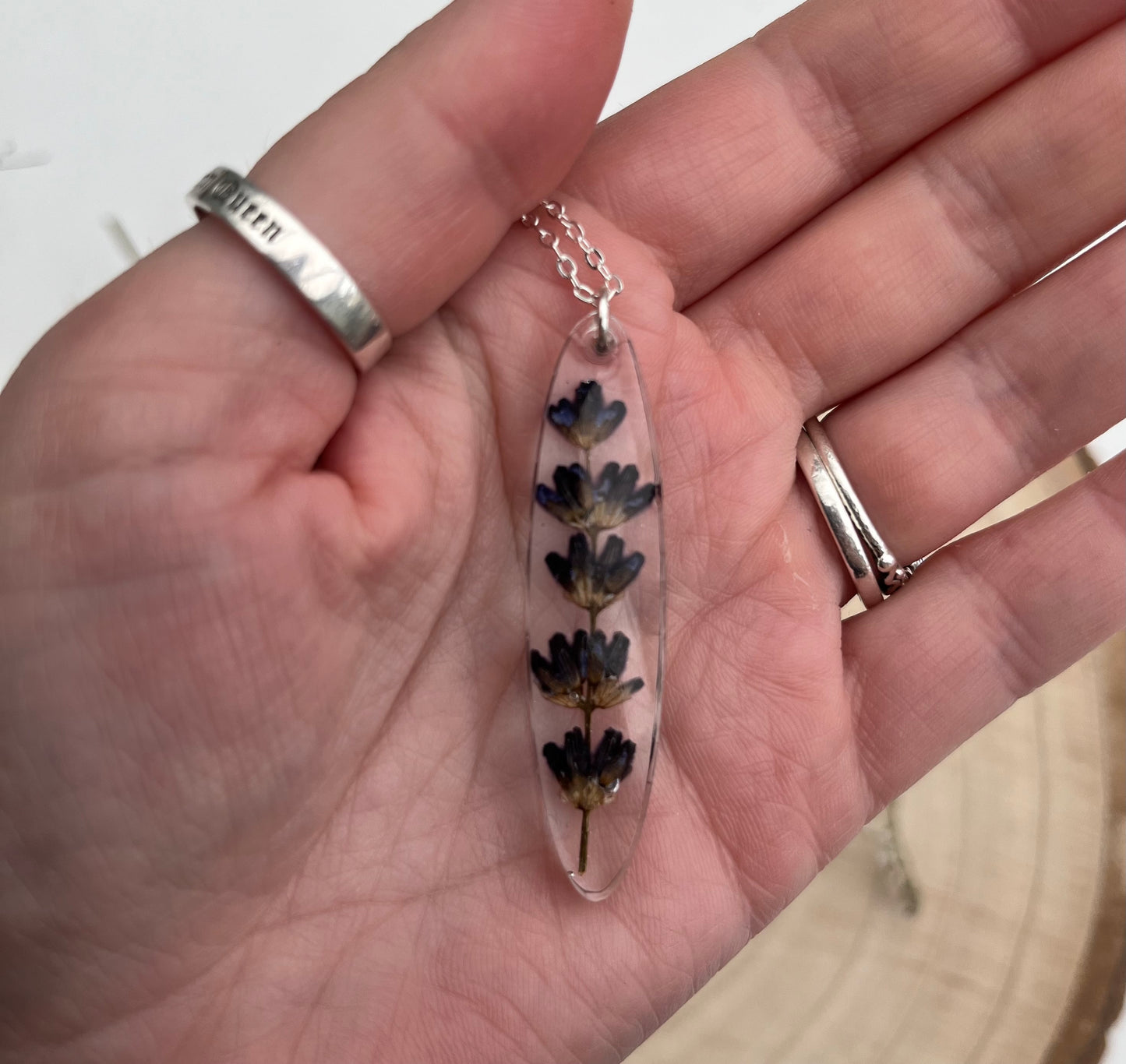 Pressed Lavender Pendant