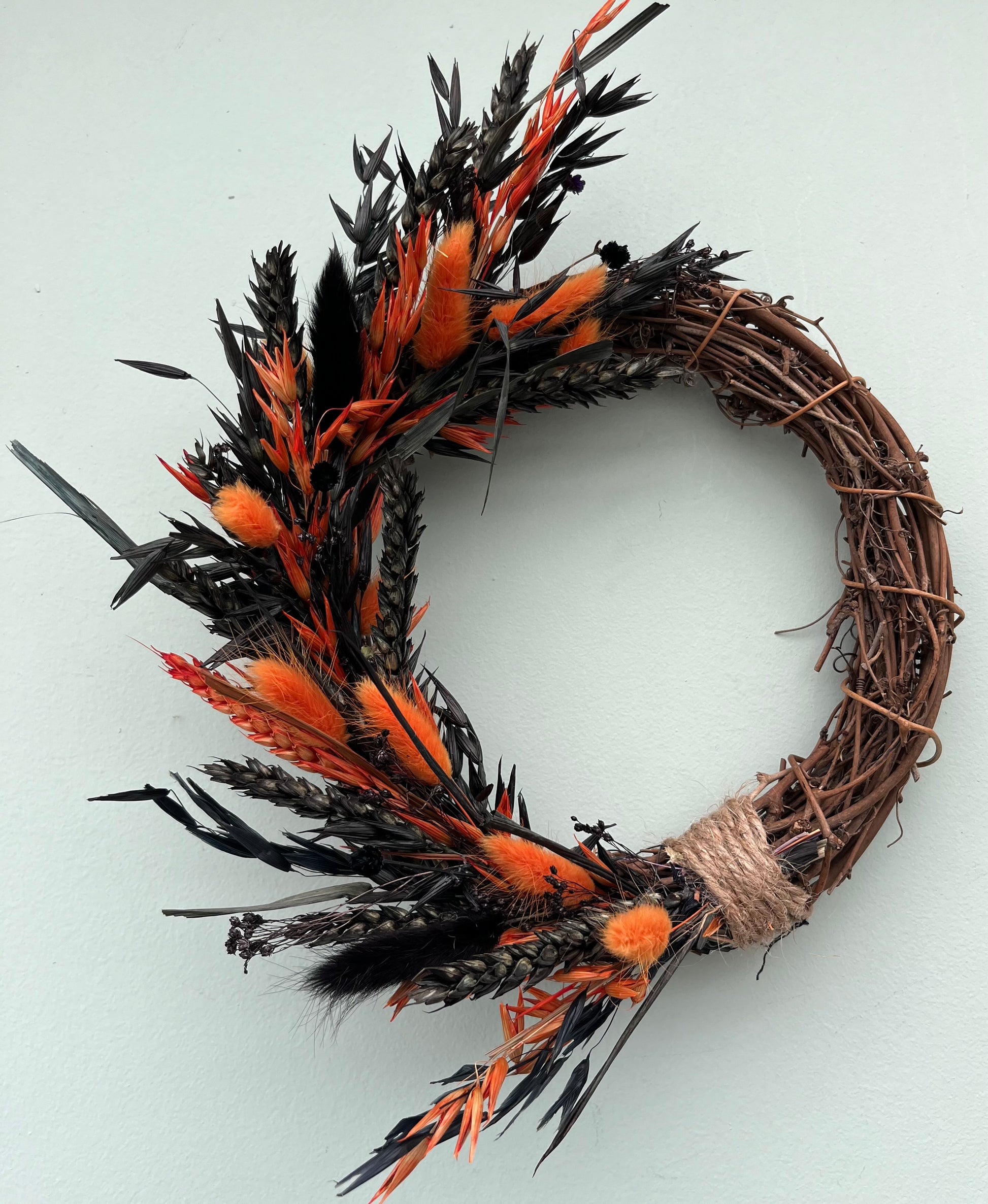 Dried flower Halloween wreath 