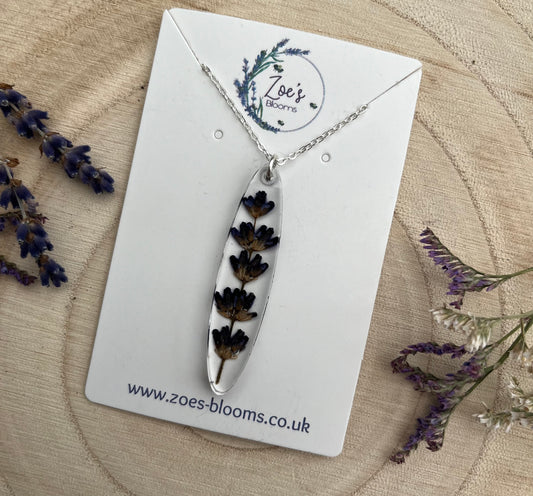 Pressed Lavender Pendant