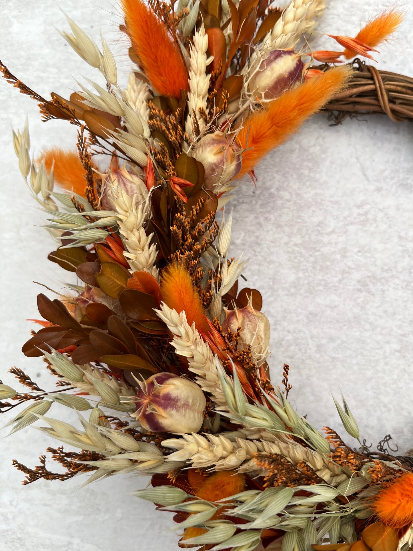 Dried flower Autumn wreath