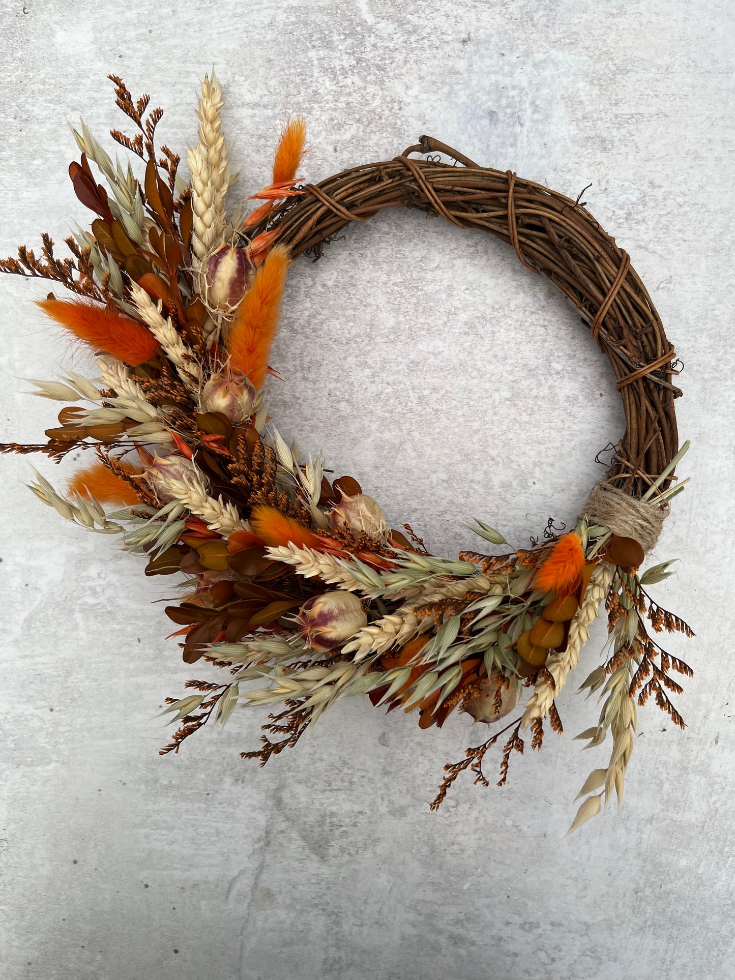Dried flower Autumn wreath