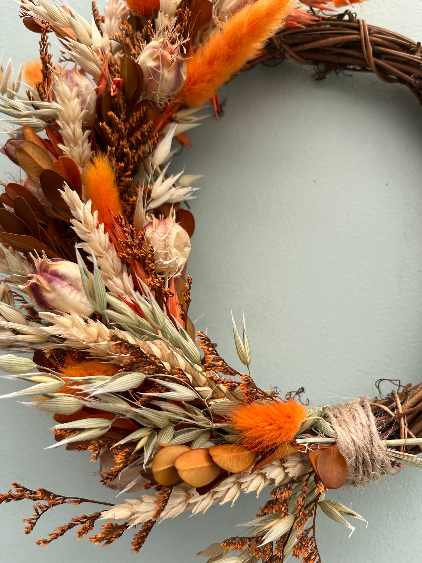 Dried flower Autumn wreath