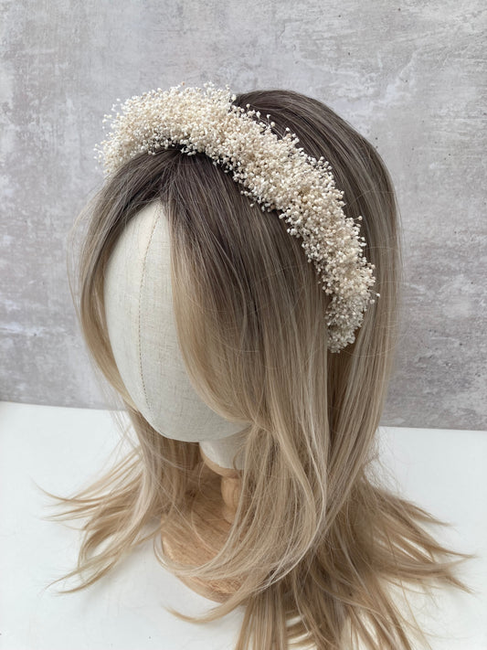 Preserved Gypsophila Headband Crown