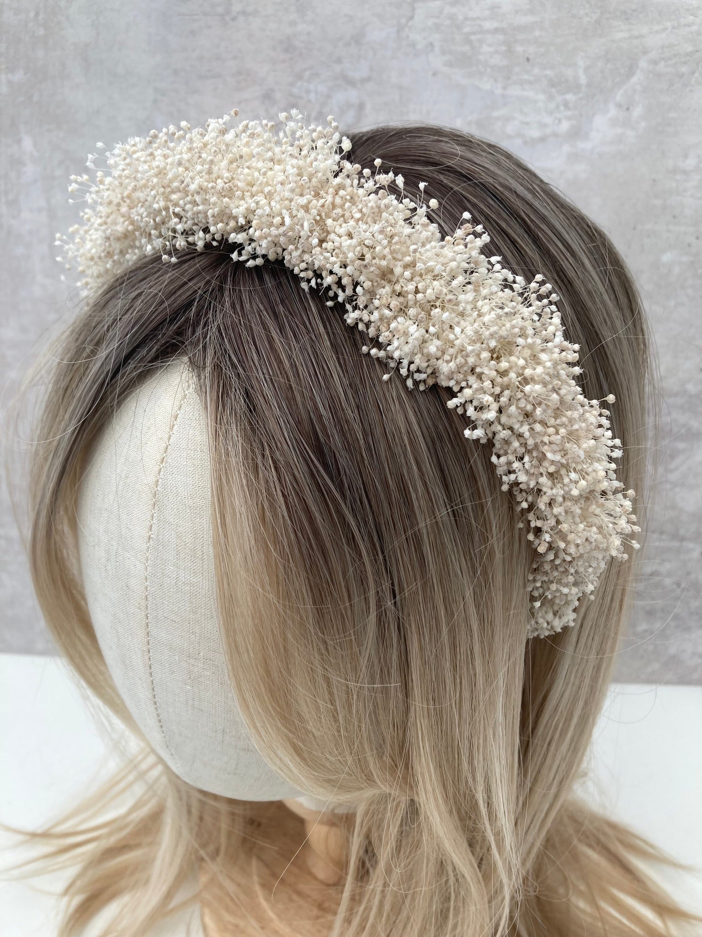 Preserved Gypsophila Headband Crown