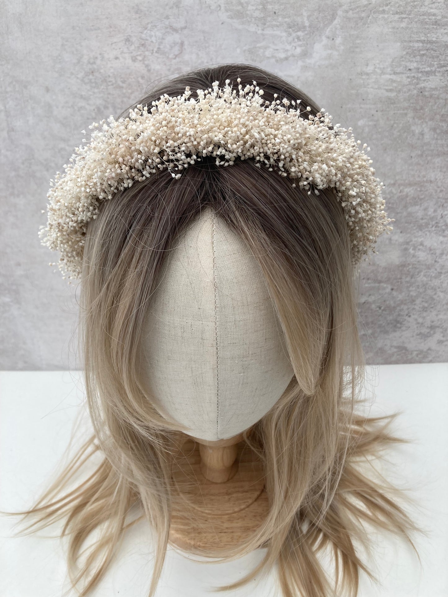 Preserved Gypsophila Headband Crown
