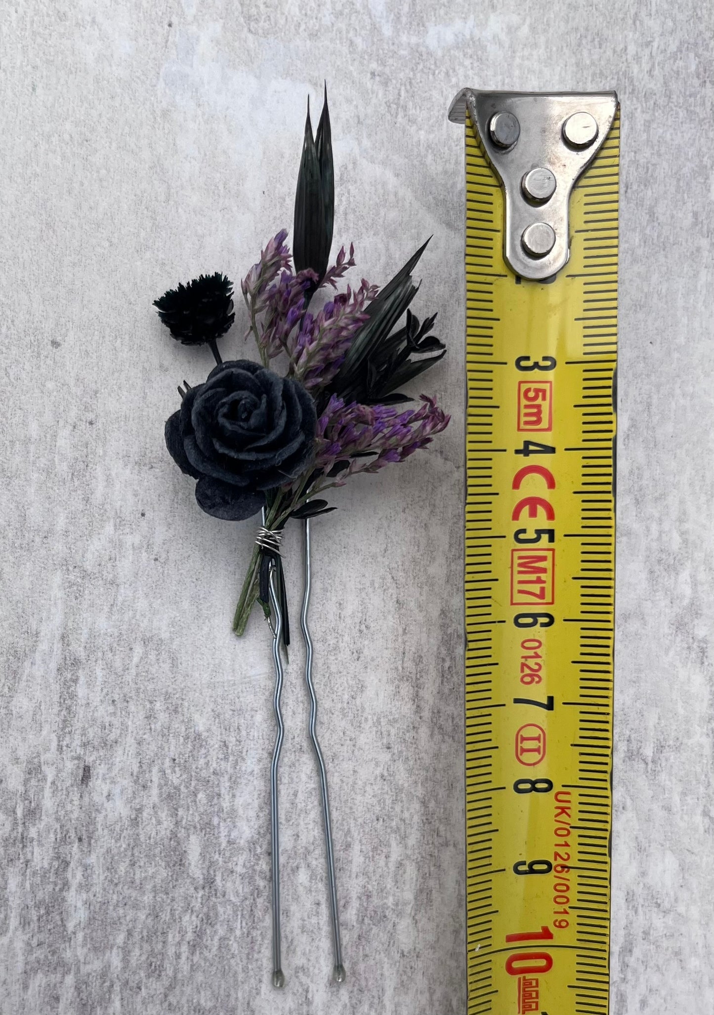 Black & Purple hair pins