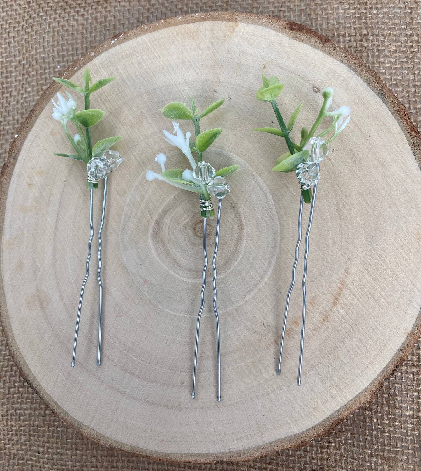 Eucalyptus hair pins 
