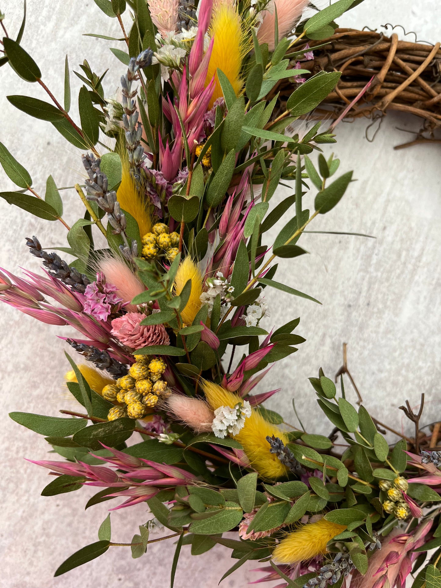 Natural Spring Dried Flower Wreath