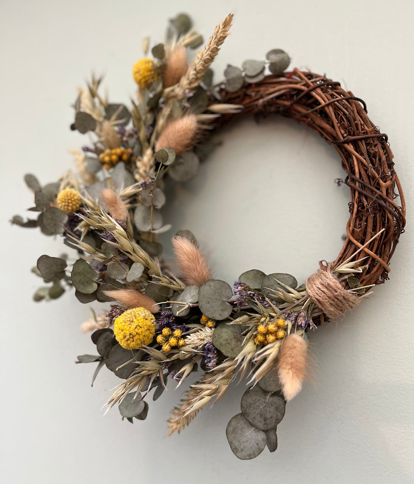 Shades of Spring Dried Flower Wreath