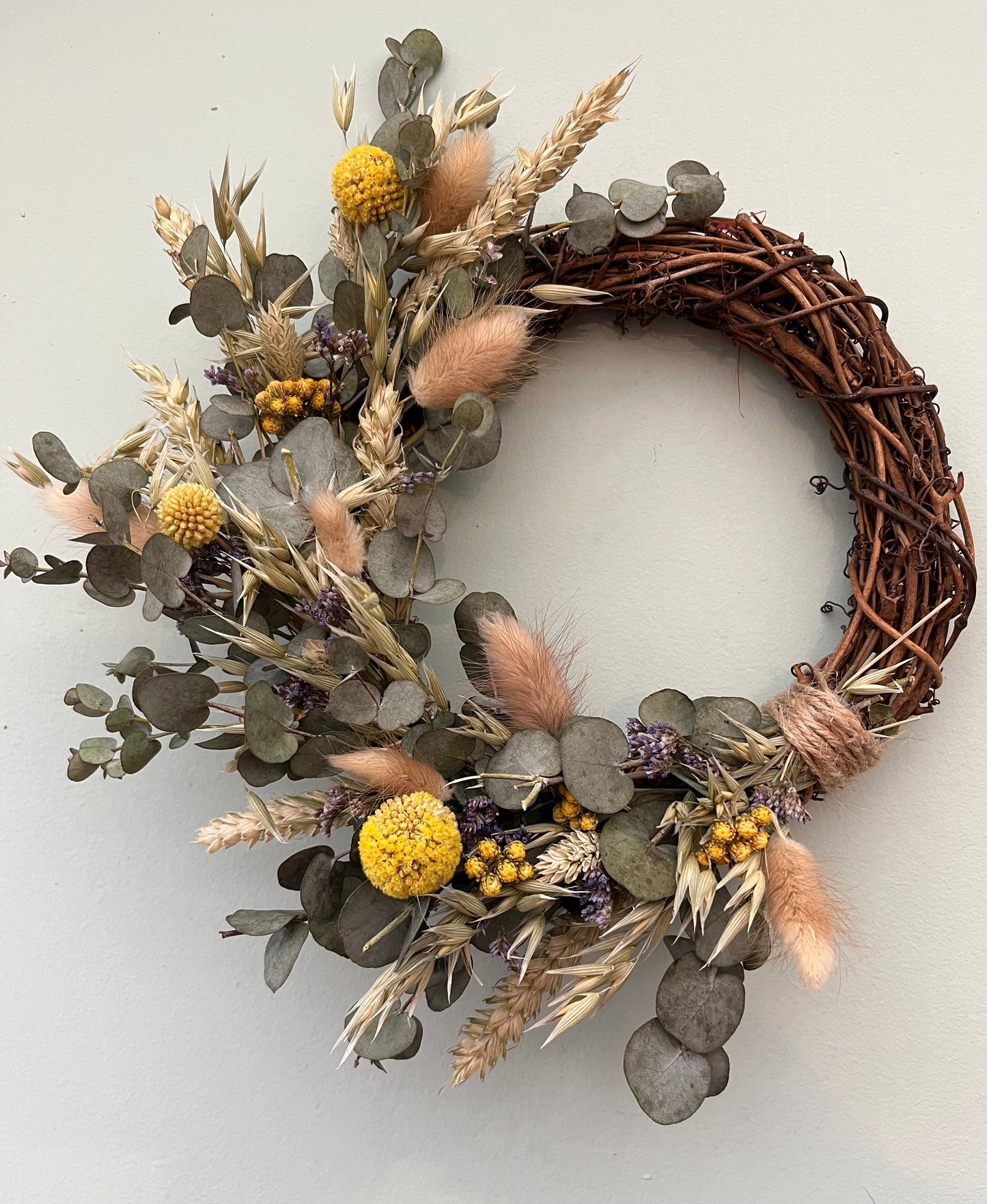 Shades of Spring Dried Flower Wreath