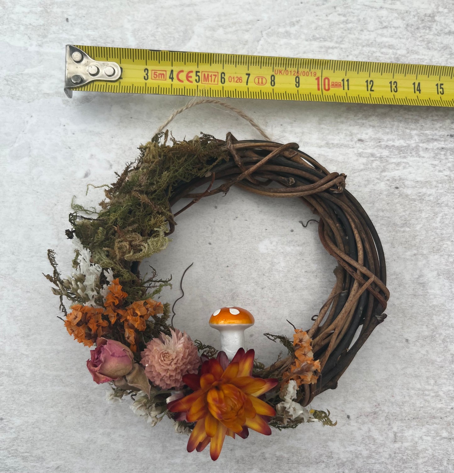Mini Woodland Autumn dried flower wreath